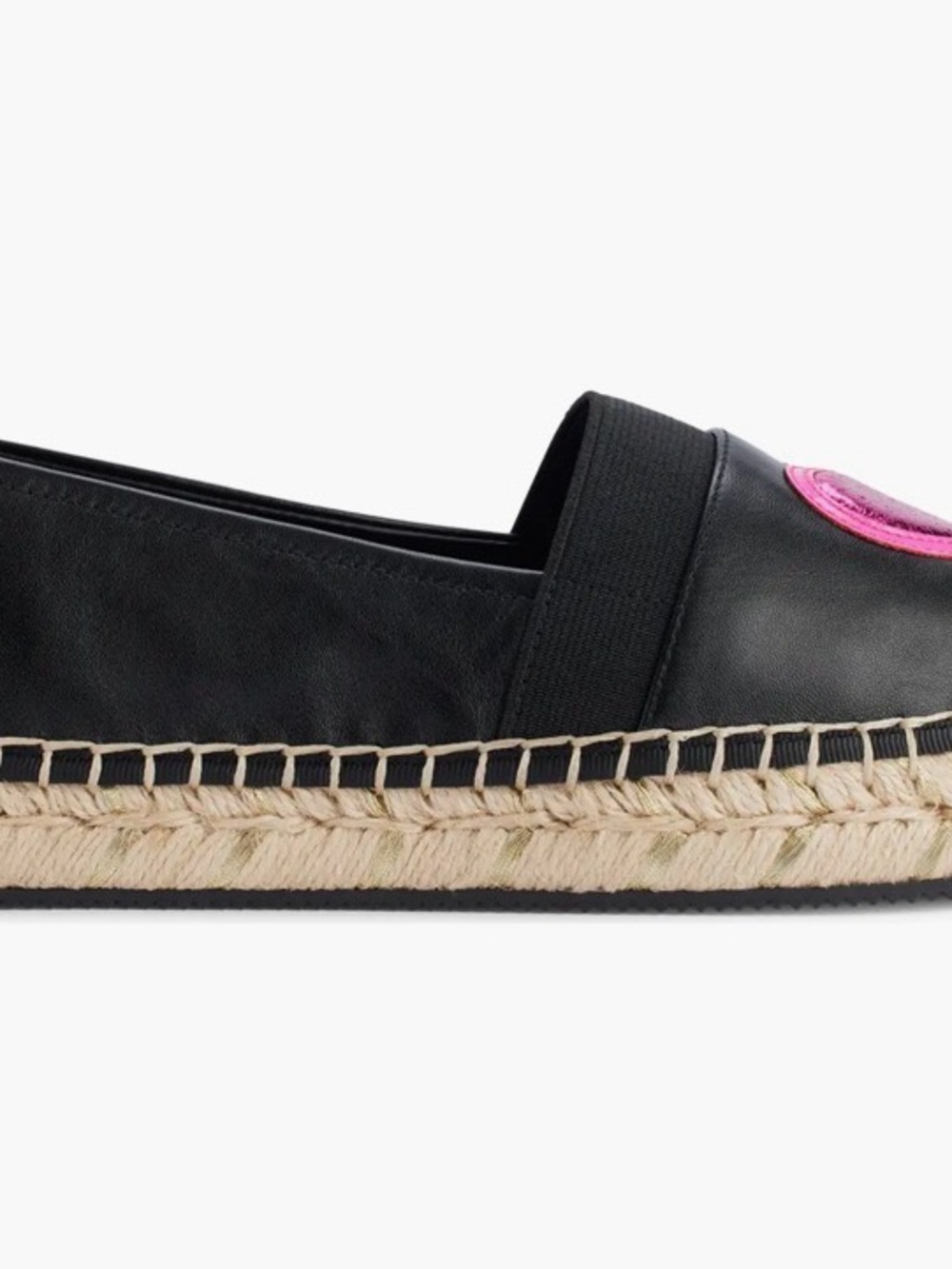 NEW Karl Lagerfeld Paris Manika Heart Appliqué Espadrille Sz 8.5 - Picture 2 of 12